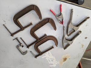lot 354 image: Lot of C-Clamps and Spring Clamps
