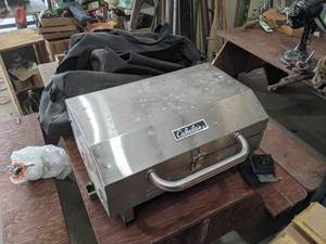 lot 380 image: Stainless Steel Cabelas Portable Propane Grill