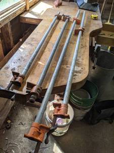 lot 427 image: Lot of 4 Bar Clamps - 56, 64, 44 and 42