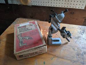 lot 434 image: Craftsman Drill Bit Grinding Jig in Original Box