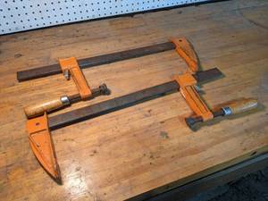 lot 438 image: Pair of Jorgenson Bar Clamps - Opens up to 18