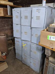 lot 117 image: Set of 12 Lockers - each Door is about 14 x 12