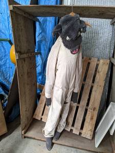 lot 475 image: Vintage Big Bad Wolf Homemade Stuffed Animal