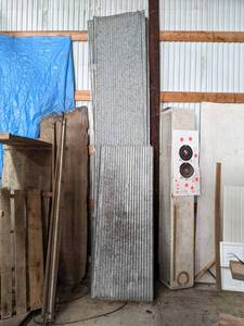 lot 476 image: Galvanized Ribbed Steel Panels