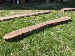 lot 572 image: Live Edge Slab of Wood for Mantel