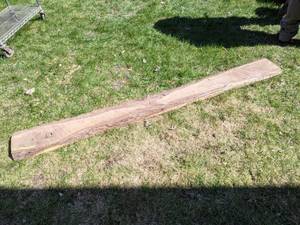 lot 573 image: Live Edge Slab of Wood for Mantel