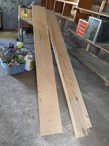 lot 599 image: (3) Pine Boards - Includes (2) 34 x 1 x 96 and (1) 34 x 7 x 96