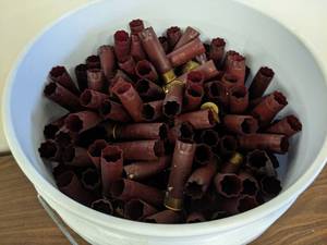 lot 71 image: 5 Gallon Bucket Federal 12 GA  2.75 Spent Shotgun Shells
