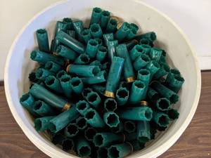 lot 73 image: 5 Gallon Bucket Remington 12 GA  2.75 Spent Shotgun Shells