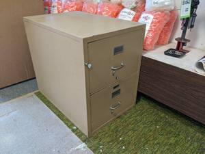 lot 89 image: ShawWalker 2-Drawer Fire Proof File Cabinet - 1 Hr. Exposure Rating