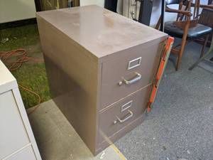 lot 97 image: 2-Drawer Steel File Cabinet
