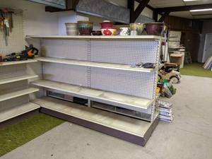 lot 140 image: (2) 48 Sections of Double Sided Shelving - Contents NOT Included