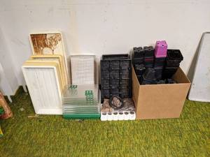 lot 149 image: Large Lot of Gardening Supplies - Plant Trays, Pots and More