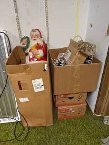 lot 167 image: (4) Big boxes of Christmas Lights and Decorations