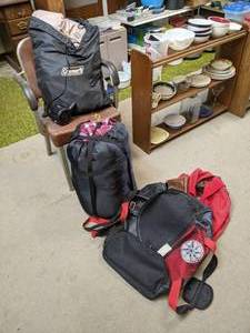 lot 183 image: Coleman Air Mattress w Pump, Sleeping Bag and (2) Duffel Bags