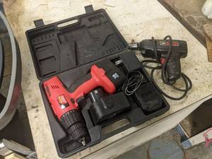 lot 208 image: 18V Cordless Drill and Craftsman 38 Electric Drill