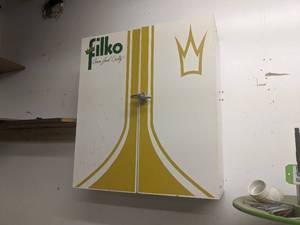 lot 214 image: Filko Locking Metal Wall Cabinet