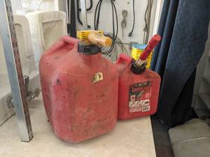 lot 222 image: (2) Fuel Cans 5-Gallon and 2-Gallon