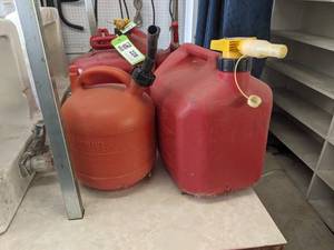 lot 227 image: (2) Fuel Cans 5-Gallon and 2.5-Gallon