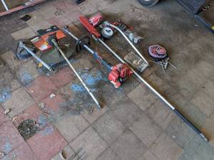 lot 6 image: Shindaiwa M242 Trimmer w Pole Saw, Edger, Brush Cutter, and More - Ready to Work