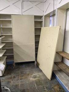 lot 235 image: (2) Pieces of pegboard w steel frames