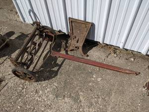 lot 54 image: Vintage Reel Mower and Seeder Cast Piece for Display