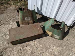 lot 55 image: Oliver Tractor PTO Covers and Tool Box