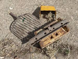 lot 56 image: Rake, PTO Cover and Tractor Weights