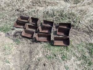 lot 94 image: Lot of 11 Vintage Elevator Buckets - Great for Dcor