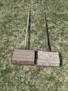 lot 100 image: Lot of 2 Vintage WOOD Bissell Vacuums