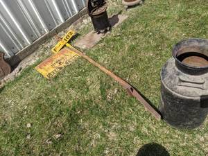 lot 120 image: TROJAN Seed Corn Sign w Plot Marker