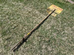 lot 121 image: TROJAN Seed Corn Sign w Plot Marker