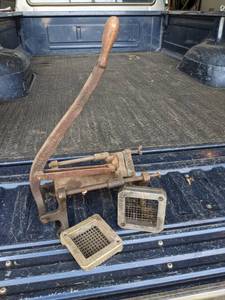 lot 145 image: Cast Iron French Fry Cutter - S&S Specialty Co.