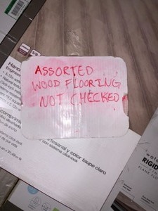 lot 12 image: ASSORTED WOOD FLOORING. VARIOUS COLORS. SEE PICTURES