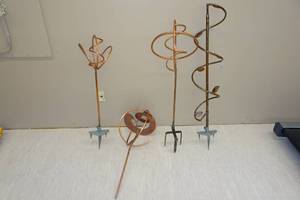 lot 179 image: Ornate Copper Lawn Sprinklers