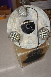 lot 166 image: Lighted Pond Fountain with Fresh Rebuilt Pump