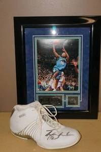 lot 45 image: Troy Hudson Signed Picture and Shoe