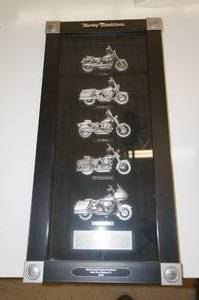 lot 71 image: Harley Davidson Wall Hanging Motorcycle Set