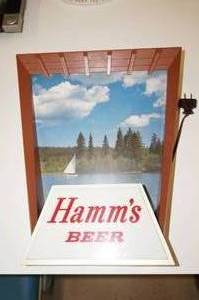 lot 56 image: Vintage Hamms Beer Sign