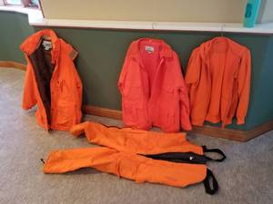 lot 58 image: Blaze Orange Hunting Clothes Lot