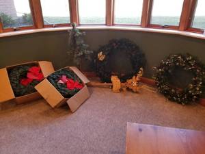 lot 64 image: Christmas Wreathes and Tree