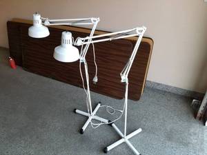 lot 89 image: Pair Vintage Articulated Floor Lamps