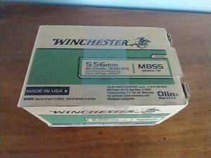 200 Rounds 5.56 Green Tip FMJ Ammunition
