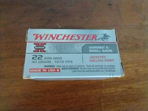 50 Rounds .22 Mag Hollow Point Ammunition