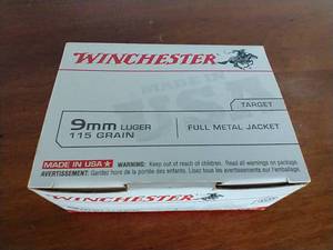 100 Rounds 9mm FMJ Ammunition