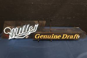 MILLER GENUINE DRAFT BEER SIGN