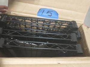 lot 15 image: HDX Black 4-Tier Metal Wire Shelving Unit (36 in. W x 54 in. H x 14 in. D)