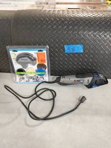 lot 48 image: DREMEL Versa 4-Volt Cordless Lithium-Ion Power Scrubber Cleaning Tool AND DREMEL Ultra-Saw 7.5 Amp Corded 4.5 in. Tool Use with Metal and Wood