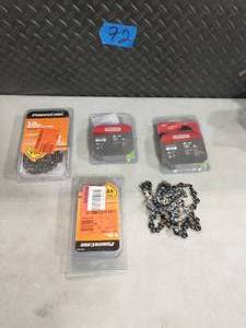 lot 72 image: 4 CHAINSAW CHAINS