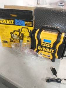 lot 86 image: Dewalt1600 Peak Amp Portable Car Jump Starter with 120 PSI Digital Air Compressor and 500-Watt Inverter